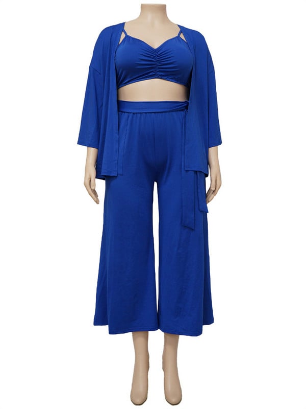 Wmstar Plus 3-osaline komplekt Naiste sügisriided Rinnahoidja Topid Püksid Komplektid Sobiv ülikond Sügisriided Hulgimüük Dropshipping