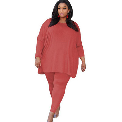 Îmbrăcăminte pentru femei de mărime mare Set două piese Seturi de top cu mâneci lungi și pantaloni Imbracaminte de relaxare ținute de toamnă Trening Dropshipping En-gros