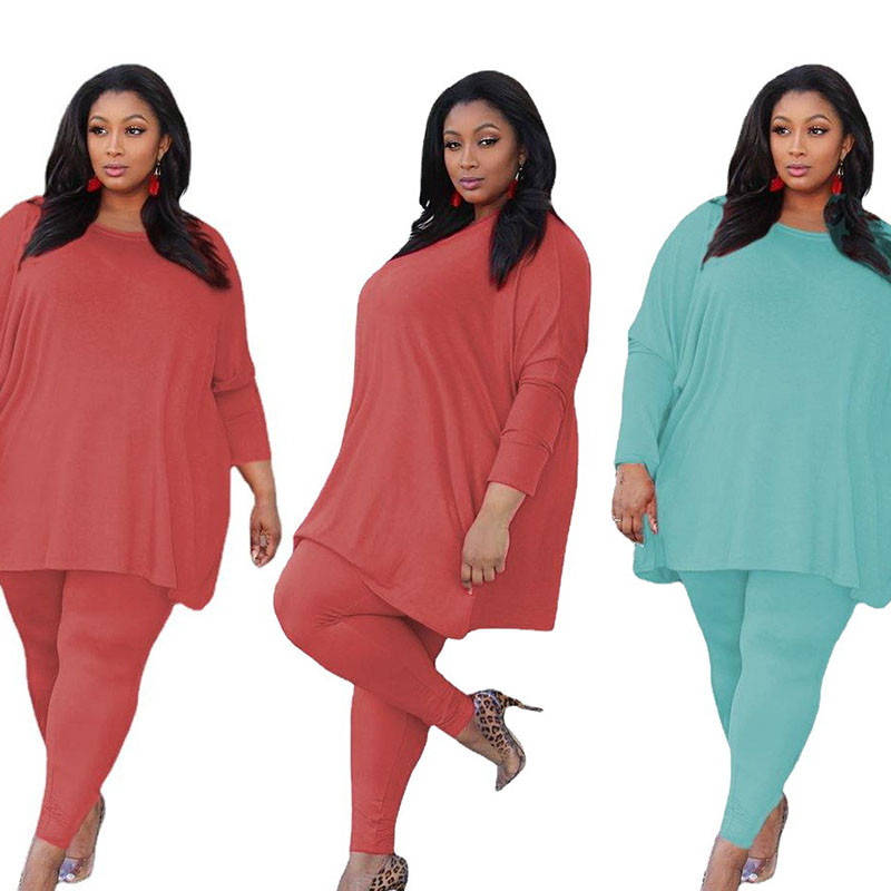 Îmbrăcăminte pentru femei de mărime mare Set două piese Seturi de top cu mâneci lungi și pantaloni Imbracaminte de relaxare ținute de toamnă Trening Dropshipping En-gros
