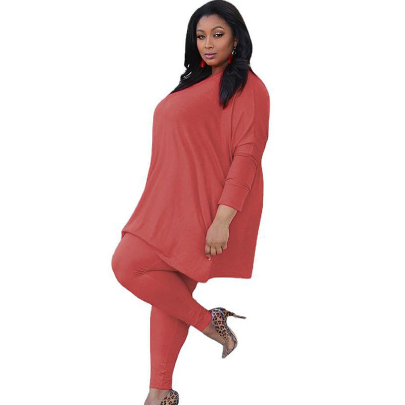 Îmbrăcăminte pentru femei de mărime mare Set două piese Seturi de top cu mâneci lungi și pantaloni Imbracaminte de relaxare ținute de toamnă Trening Dropshipping En-gros