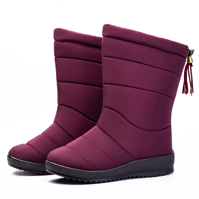 Női téli hócsizma Alkalmi női cipő Téli csizma női meleg plüss könnyű lábszárközépig érő csizma Platform Botas Mujer