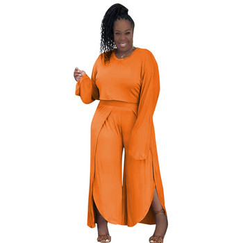 Дрехи с големи размери Дамски есенни дрехи Костюм от две части Дамски комплект горнище с дълъг ръкав и панталон Дамско облекло Дропшиппинг на едро