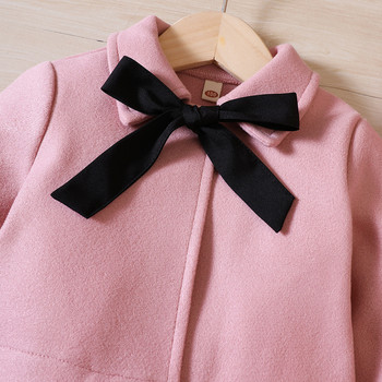 3 τμχ Παιδικά σετ καθημερινών ρούχων Στολές για κορίτσια 2023 Φθινόπωρο Χειμώνας Νέο παιδικό παλτό τουίντ φόρεμα τανκ Καπέλο Παιδικά