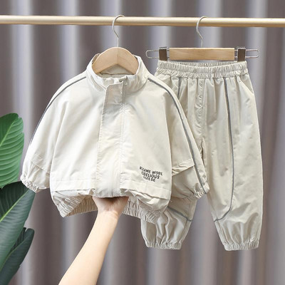 2-10 aastat vana moevärviga sobiv lasteülikond 2024 uus laste kirjatrükk suur tasku kaheosaline vaba vabaaja spor