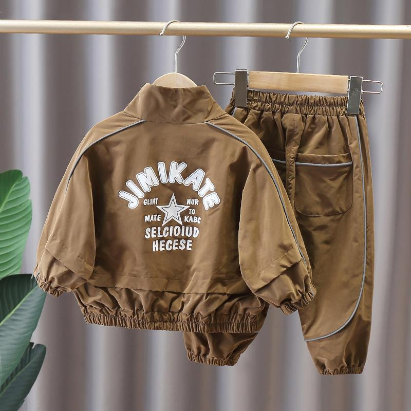 2-10 aastat vana moevärviga sobiv lasteülikond 2024 uus laste kirjatrükk suur tasku kaheosaline vaba vabaaja spor