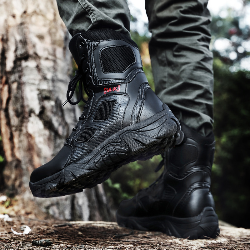 Ανδρικές μπότες αδιάβροχα παπούτσια ασφαλείας Ατσάλινο καπάκι στρατιωτικών μπότες εργασίας από ατσάλινο δάχτυλο κατά του σπασίματος Ανδρικές μπότες εργασίας Μέγεθος 47