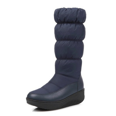 Dámske snehule TIMETANG Rusko, zateplené, so zipsom, čižmy do polovice lýtok, hrubá kožušina, plyšové, na platforme, na klinovom podpätku, veľkosť 35-44