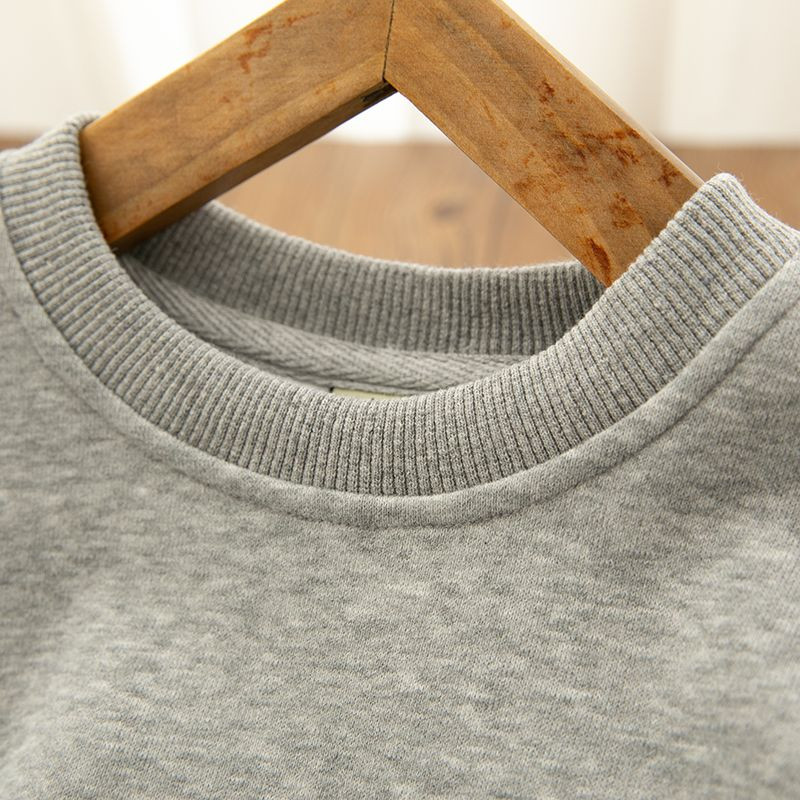 Lasteriided Kevad ja sügis Uus kiri Sildistamine Kontrastvärviline dressipluus, kostüüm poistele, vabaaja kaelusega topp