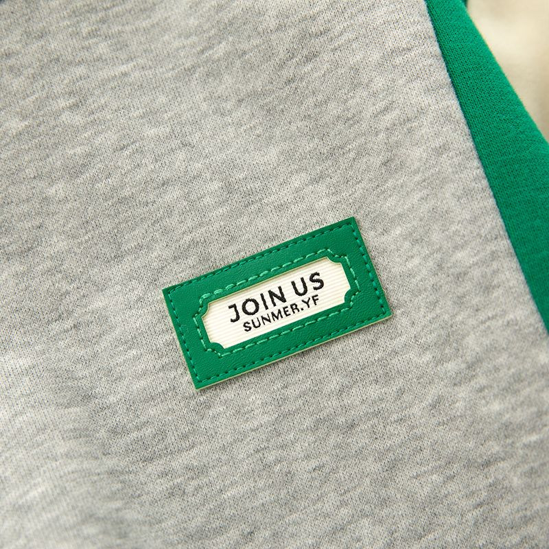 Lasteriided Kevad ja sügis Uus kiri Sildistamine Kontrastvärviline dressipluus, kostüüm poistele, vabaaja kaelusega topp