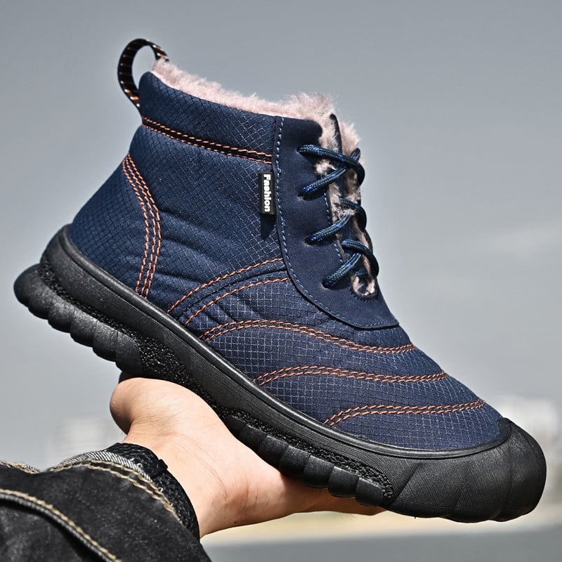 Melegen tartó téli férfi csizma szőrmével Vízálló hócsizma 38-46-os nagyméretű férfi kültéri tornacipő férfi bokacsizma