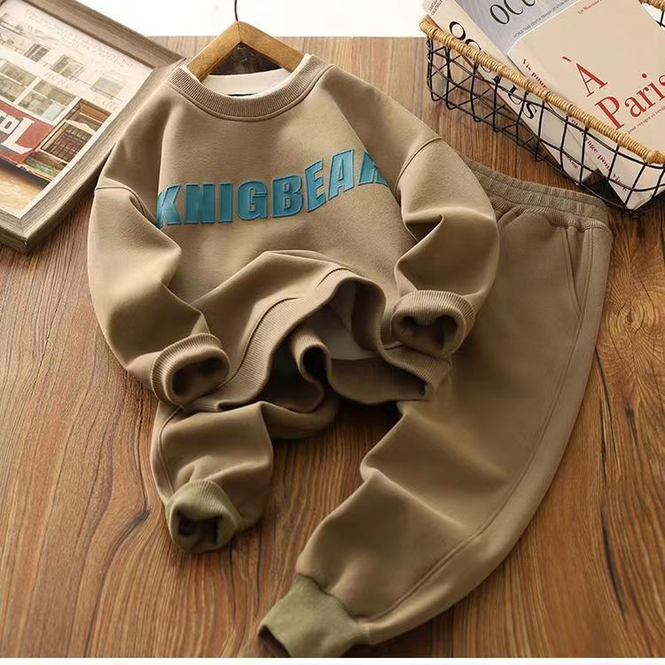 Αγορικό κοστούμι 2023 Άνοιξη και Φθινόπωρο Νέα Αθλητικά Ανοιξιάτικα Σετ Πουλόβερ για αγόρι Leisure
