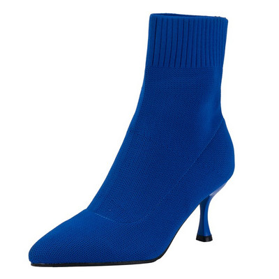 2023 Botine de damă la modă nouă, cu tocuri înalte subțiri, cu tocuri înalte, pantofi moi, supracizme, violet, negru, roșu, pantofi comozi