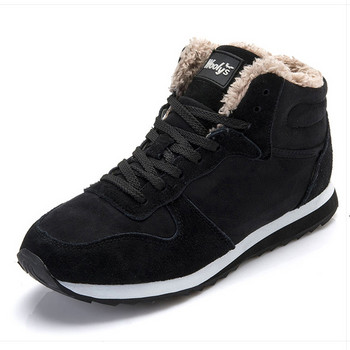 Ανδρικές μπότες Επώνυμα χειμερινά παπούτσια Ανδρικά ζεστά χειμωνιάτικα μποτάκια Μποτάκια χιονιού για ανδρικά αθλητικά παπούτσια Μαύρα παπούτσια για ζευγάρια Botas Hombre Plus Size