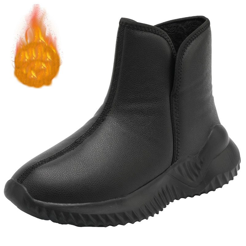 Ανδρικές μπότες μεγάλου μεγέθους 45 Plus Velvet Platform 2023 Νέα παπούτσια για άντρες Χειμερινά ζεστά βαμβακερά παπούτσια Casual slip-on κοντές ανδρικές μπότες