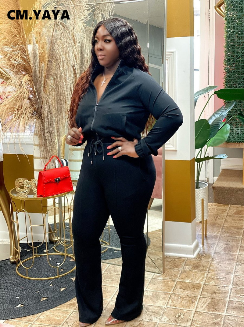 Lemon Gina naiste suures suuruses dressidressi tõmblukuga kärbitud topid + püksid, kaks 2-osalist komplekti Naiste vabaaja pükste komplekt Aktiivsed rõivad sügis