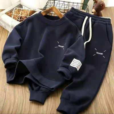 Fiúk tavaszi ruha öltöny, 2023, új gyerek, jóképű pulóver, kétrészes nadrág