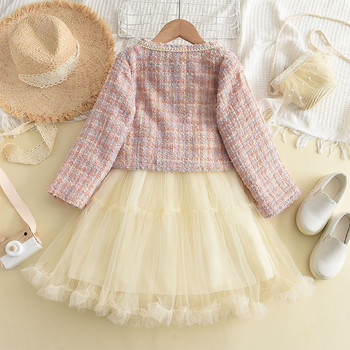 Bear Leader Γλυκά ρούχα Παιδικά κορίτσια Πριγκίπισσα 2τμχ Σετ Ρούχα Άνοιξη Φθινόπωρο Παιδικό Μόδα Μπλέιζερ Παλτό + Φόρεμα Κοστούμια