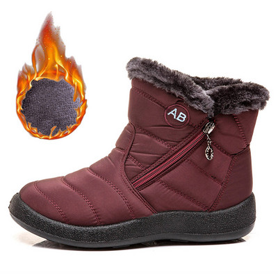 Μπότες χιονιού 2023 Νέα χειμερινά παπούτσια Γυναικείες μπότες με βελούδινο αστράγαλο Botas Mujer Αντιολισθητικές αδιάβροχες χειμερινές μπότες Γυναικεία ζεστά παπούτσια