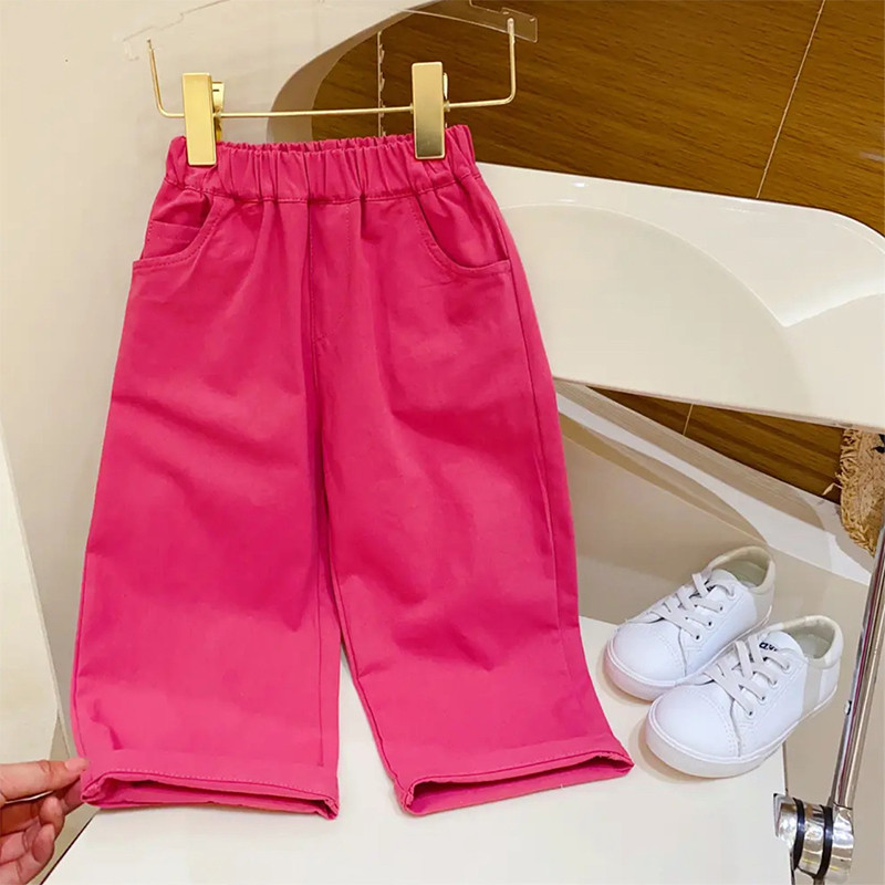 Κορεατικά παιδικά ρούχα 2023 Άνοιξη και φθινόπωρο επάνω κάτω ροζ χαριτωμένο λουλούδι Casual σετ δύο τεμαχίων για κορίτσια μπουτίκ