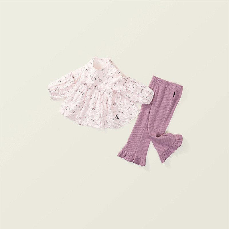 Korea mood, sügis armsad topsid, pikkade varrukatega T-särk, naiste puloverid, kaheosalised püksikomplektid, 3–8-aastaste tüdrukute butiikkomplektid