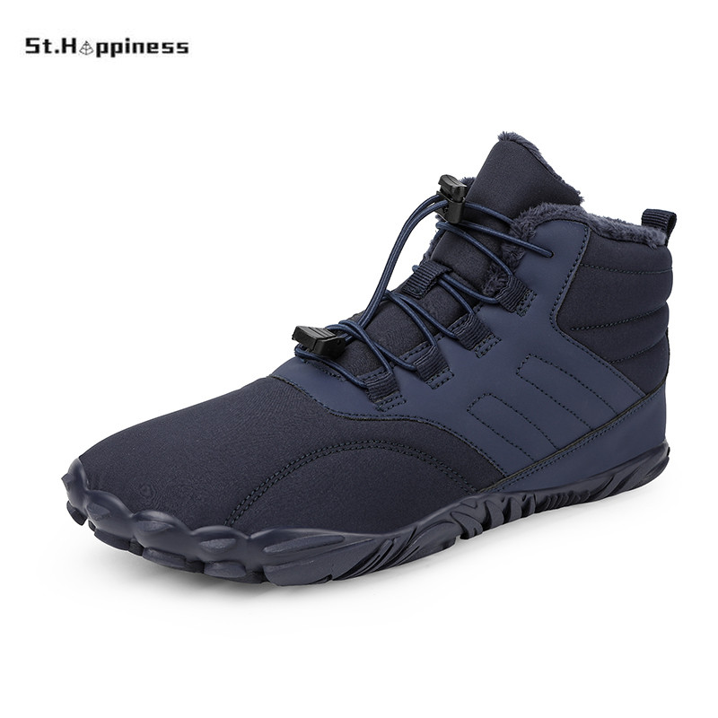 Cizme pentru bărbați Desculț pentru 2023 Cuplu Cizme de zăpadă impermeabile Pantof de plimbare în aer liber Blană caldă Glezna Pantofi de agrement Anti-alunecare Mărime mare 47