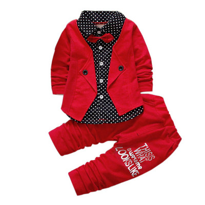 Seturi de haine pentru copii, primăvară, toamnă, băieți, cu mâneci lungi, costum de domn, cravată, pantaloni, cămașă, 2Ps, haine pentru bebeluși, ținută de Crăciun