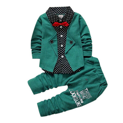 Seturi de haine pentru copii, primăvară, toamnă, băieți, cu mâneci lungi, costum de domn, cravată, pantaloni, cămașă, 2Ps, haine pentru bebeluși, ținută de Crăciun