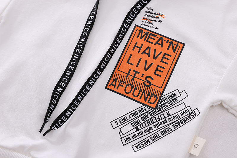 Mood Kevad Sügis Lastele Puuvillased Riided Beebipoistele Kirjaga kapuutsid Püksid 2tk/komplekt Imikute varustus Laste Väikelapse vabaaja ülikonna komplekt