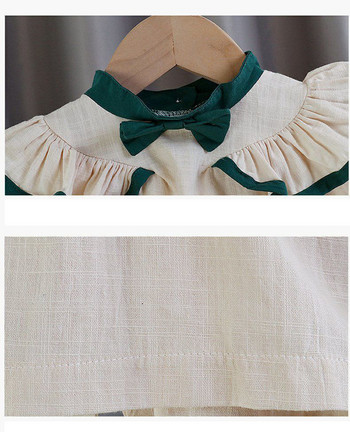 Κορίτσια Ρούχα Σετ Ανοιξιάτικα Φθινοπωρινά Bowknot Μπλούζες Μπλούζες + Bloomers Παντελόνια Στολή για Παιδιά Σετ Ρούχων Γλυκά Παιδικά Ρούχα 2τμχ