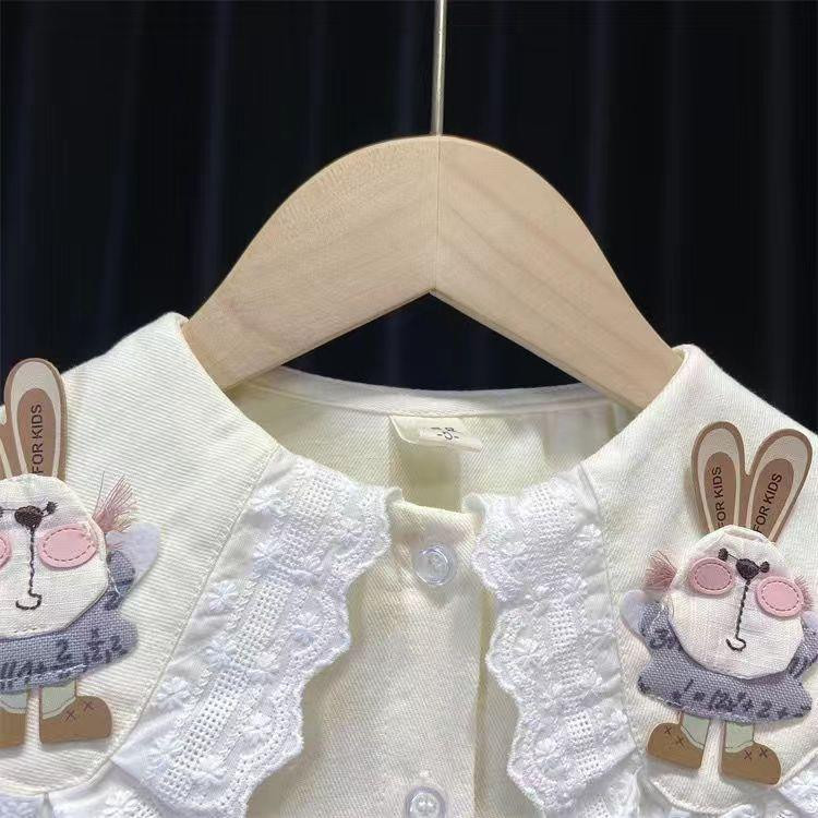 Copii Fete haine din denim costume de primavara toamna copii fetita pantaloni jean + iepuraș de desene animate cămașă iepure moda 2 buc seturi de îmbrăcăminte