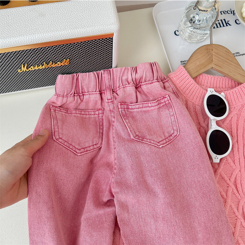 Κορεάτικο στυλ Φθινοπωρινό πουλόβερ μόδας για κορίτσια από βαμβακερό επάνω και κάτω σετ Casual outdoor ρούχα για παιδιά από 2 έως 8 ετών