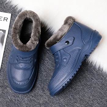 YISHEN Мъжки ботуши Зимна плюшена подплата Водоустойчиви обувки за ходене Външни ботуши за сняг Botas De Hombre Плюс размер 41-49
