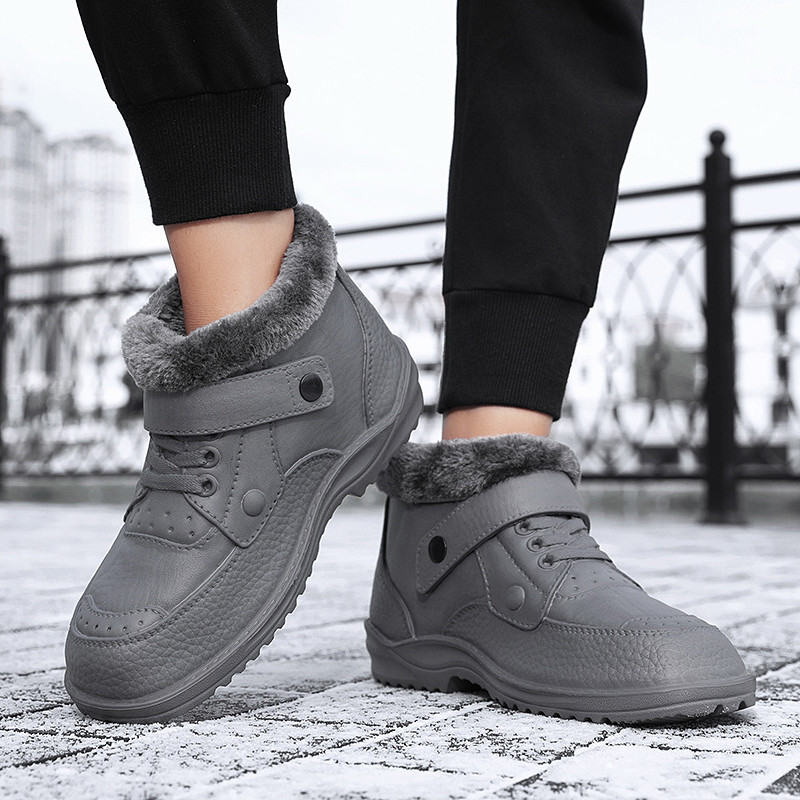 YISHEN Ανδρικές μπότες Χειμερινή βελούδινη επένδυση Αδιάβροχα παπούτσια για περπάτημα Εξωτερική μπότα χιονιού Botas De Hombre Plus Size 41-49