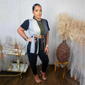 Suures suuruses naiste rõivad Tänavarõivad 2-osaline sörkimiskostüüm, pikk ülaosa ja pükste komplekt Seksikad rõivad Hulgimüük Kaubad Dropshipping