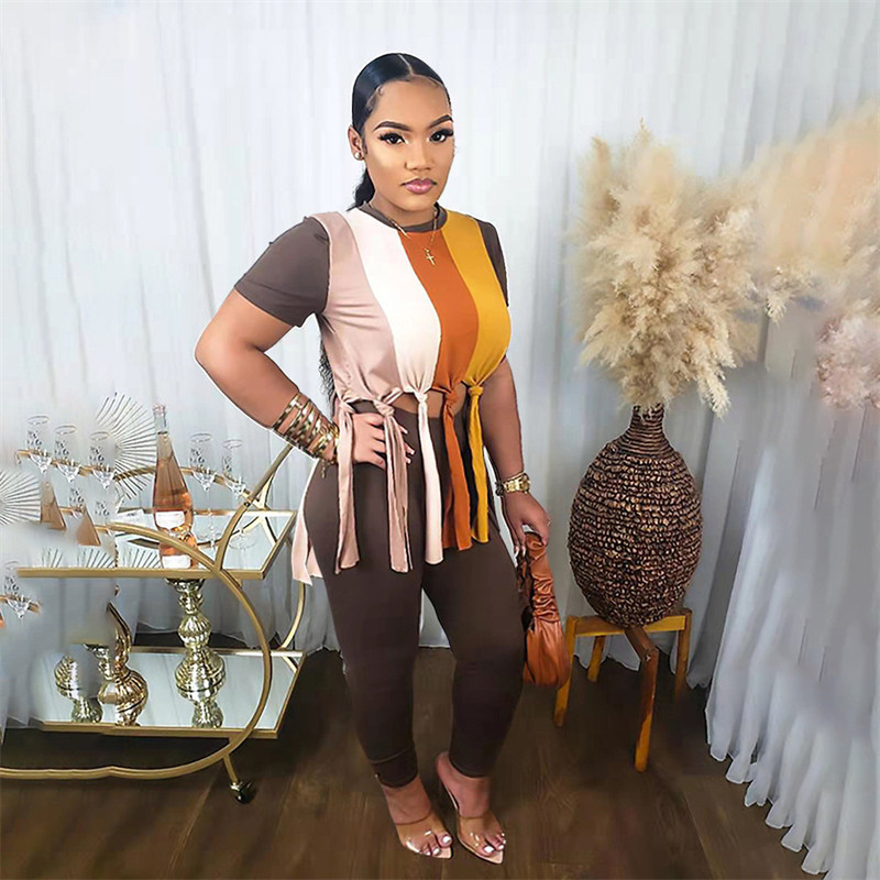 Suures suuruses naiste rõivad Tänavarõivad 2-osaline sörkimiskostüüm, pikk ülaosa ja pükste komplekt Seksikad rõivad Hulgimüük Kaubad Dropshipping