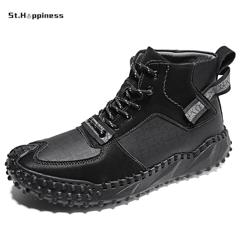 Ručno rađene kožne muške čizme 2023. Klasične gležnjače Klasične ravne cipele Vruće rasprodaje Mokasine Udobne meke motociklističke cipele za slobodno vrijeme