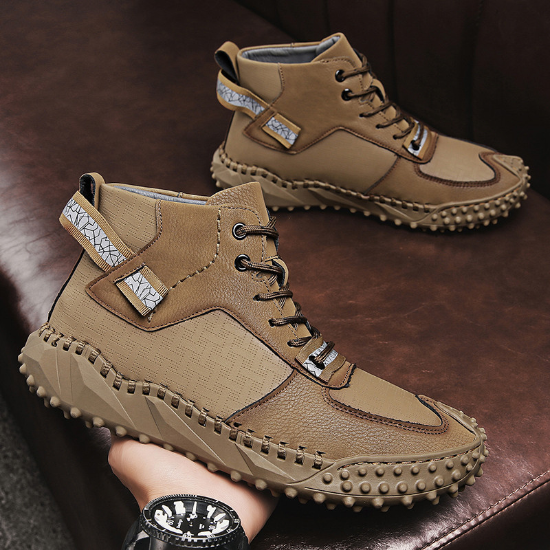 Ručno rađene kožne muške čizme 2023. Klasične gležnjače Klasične ravne cipele Vruće rasprodaje Mokasine Udobne meke motociklističke cipele za slobodno vrijeme