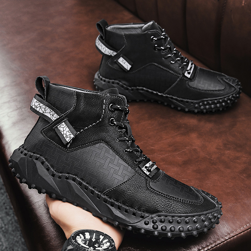 Ručno rađene kožne muške čizme 2023. Klasične gležnjače Klasične ravne cipele Vruće rasprodaje Mokasine Udobne meke motociklističke cipele za slobodno vrijeme