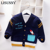 Παλτό Ζακέτα για μωρά αγόρια 2023 Φθινόπωρο Χειμώνας Παιδικά Πουλόβερ Παιδικά Πλεκτά Ρούχα Γράμμα Κινούμενα σχέδια με λαιμόκοψη για νήπια πουλόβερ