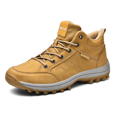 Νέα χειμερινά δερμάτινα μποτάκια ανδρικά casual παπούτσια Εξωτερικά αδιάβροχα εργαλεία εργασίας Ανδρικά μποτάκια πεζοπορίας Αθλητικά αθλητικά στρατιωτικά μποτάκια χιονιού