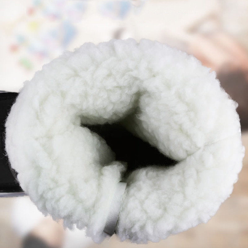 Pantofi de iarnă Cizme calde de pluș la jumătatea gambei Cizme de zăpadă cu platformă anti-alunecare din cauciuc impermeabilă pentru femei Plus mărime 42 Cizme albe pentru femei