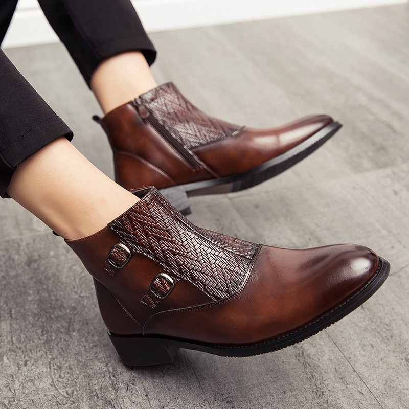 Νέες ανδρικές μπότες Chelsea από γνήσιο σουέτ δερμάτινο βρετανικό στυλ Μόδα επαγγελματικό φόρεμα, ζεστές χειμωνιάτικες μπότες ιππασίας