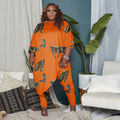 Γυναικεία ρούχα σε μεγάλο μέγεθος δύο τεμαχίων Φθινοπωρινά ρούχα Σετ σαλονιών Μακρυμάνικο μπλουζάκι και κοστούμι παντελόνι Dropshipping χονδρική