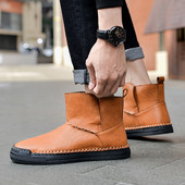 Brändi Winter Meeste Veekindlad Lumesaapad Soojad Palus Poolsaapad Meeste Välistossud Töösaapad Kvaliteetsed Suures Suuruses Meeste Saapad