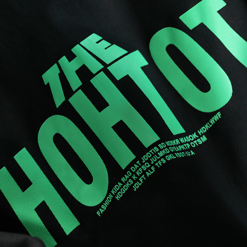 Baby Boys Μαύρη αθλητική φόρμα με κουκούλα + παντελόνι με κουκούλα Παιδική στολή τζόκινγκ με μισό φερμουάρ Παιδικά ρούχα εργασίας για την άνοιξη φθινόπωρο 1-11 ετών