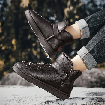 Ανδρικές μπότες με χοντρή σόλα καινούργια ανδρικά παπούτσια Winter Plus Βελούδινα ζεστά βαμβακερά παπούτσια Αδιάβροχα αντιολισθητικά κοντά Ανδρικά μποτάκια για χιόνι