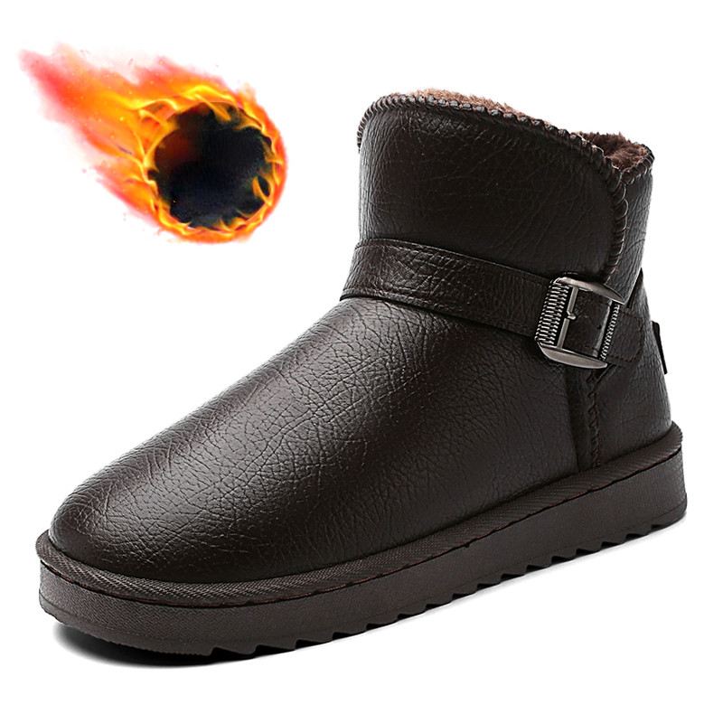 Ανδρικές μπότες με χοντρή σόλα καινούργια ανδρικά παπούτσια Winter Plus Βελούδινα ζεστά βαμβακερά παπούτσια Αδιάβροχα αντιολισθητικά κοντά Ανδρικά μποτάκια για χιόνι