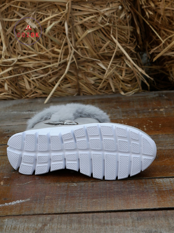 2022 Χειμερινές γυναικείες κομψές μπότες χιονιού Ψηλές, αντιολισθητικές μπότες με ζεστή επένδυση, έξω από Casual slip-on platform μπότες γκρι υποδήματα