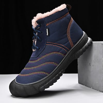 Talvesaapad Meeste saapad Soojad Palus Meeste Poolsaapad Veekindlad Meeste Lumesaapad Õues Paljajalu Talvised Meeste Kingad Suured