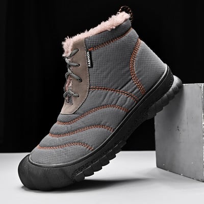 Talvesaapad Meeste saapad Soojad Palus Meeste Poolsaapad Veekindlad Meeste Lumesaapad Õues Paljajalu Talvised Meeste Kingad Suured